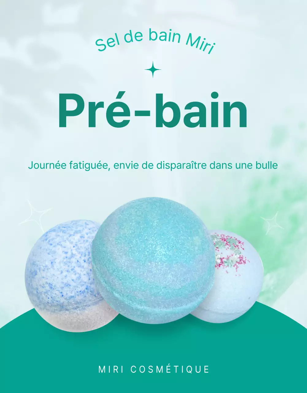 Bombe de bain simple et propre page patron à la menthe
