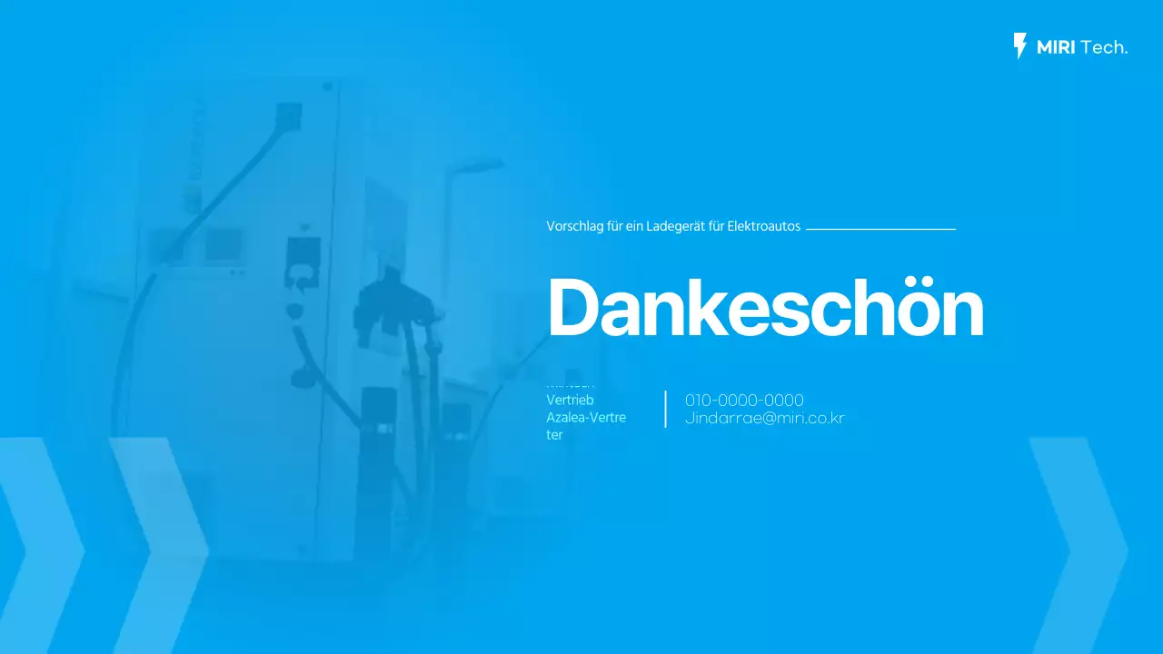 Vorschlag zur Lieferung von Ladegeräten für Elektroautos in Hellblau und Mint