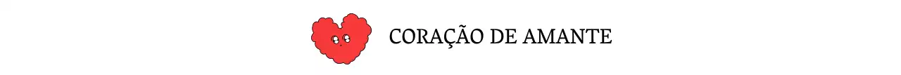 Estilo simples, vermelho e branco, com ilustrações de pequenos corações para os artigos