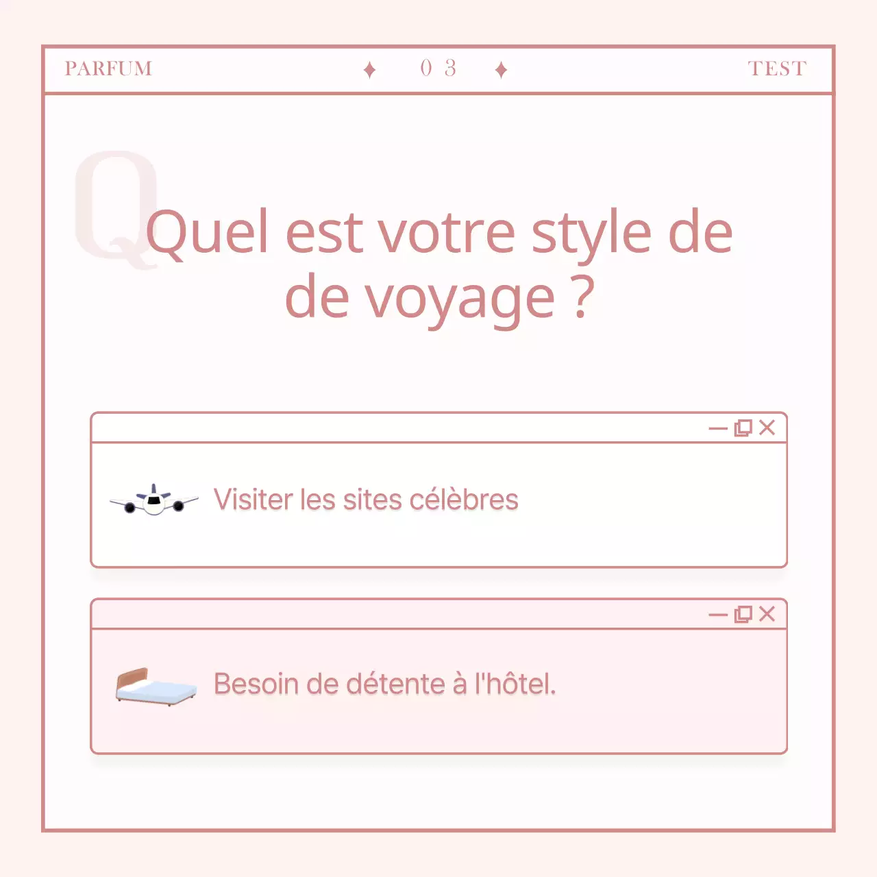 Carte de test de parfum simple et personnaliséeNews design