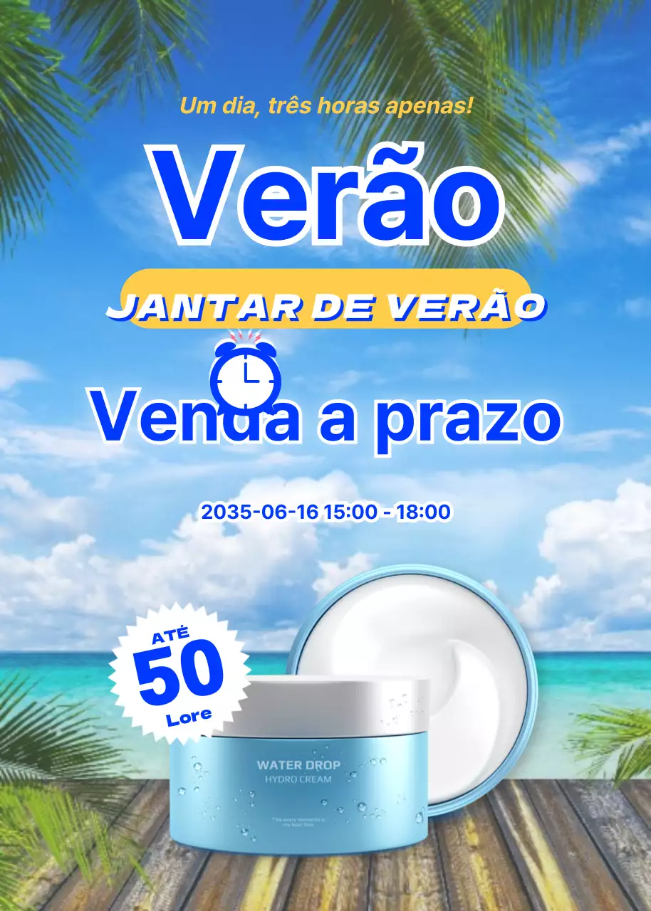 Mares azul-celeste e especialidades inspiradas no verão