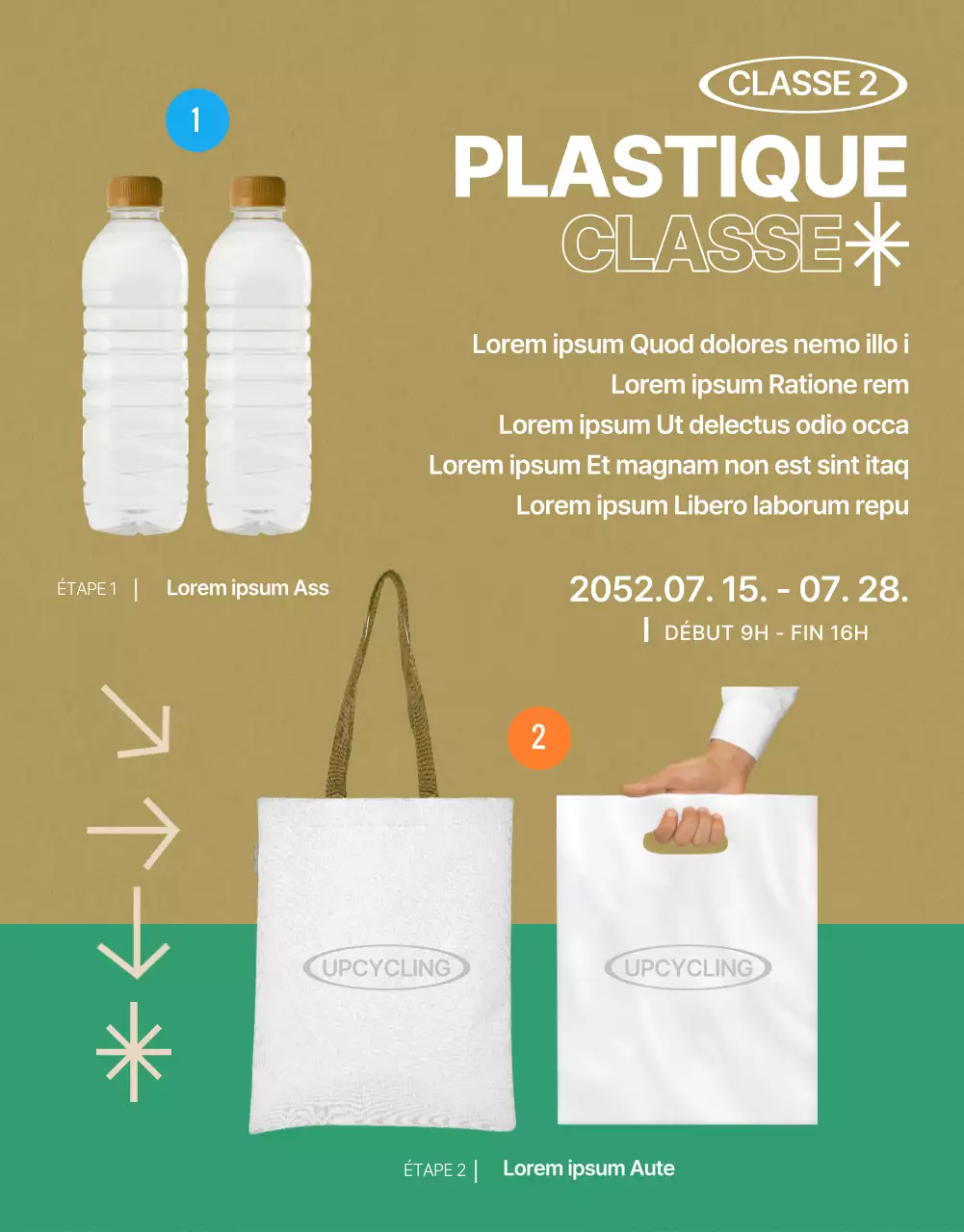 Guide des ateliers de beachcombing vintage en vert, orange et bleu