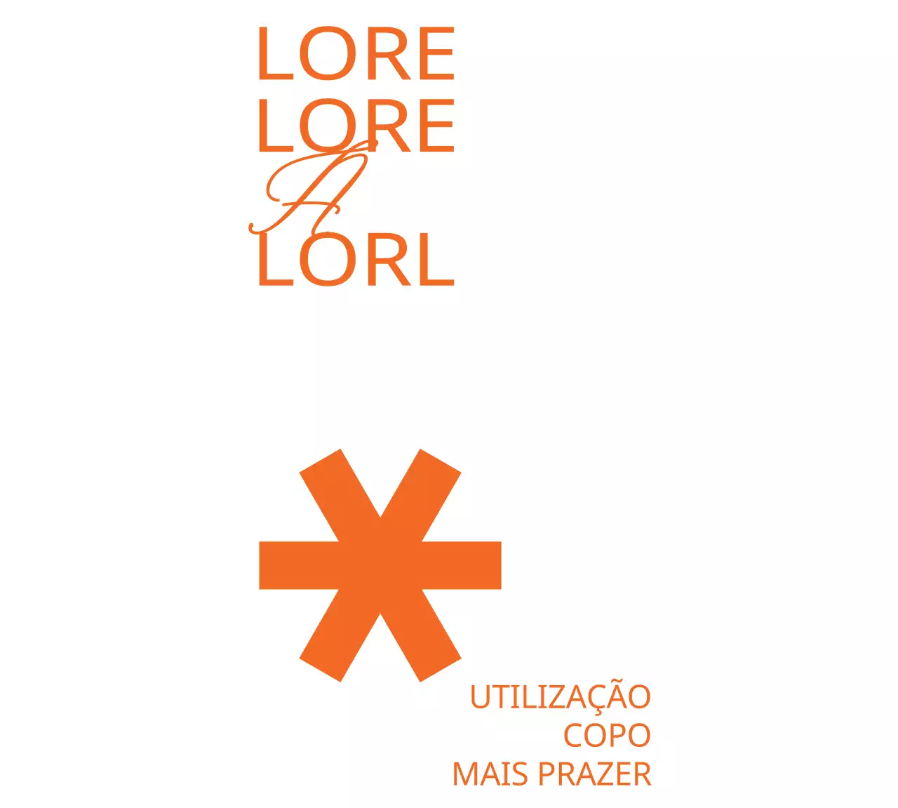 Artigos de merchandising e promocionais do café com o logótipo do café e o nome da empresa em laranja.
