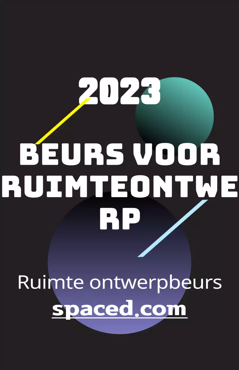 Bevorder een ruimtelijke ontwerpbeurs met kleurrijke illustraties van vormen en tekst.