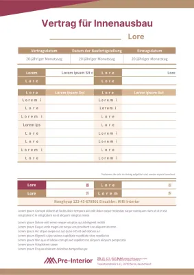 Verlobungsbrief mit schlichtem Design in Wein- und Goldfarben