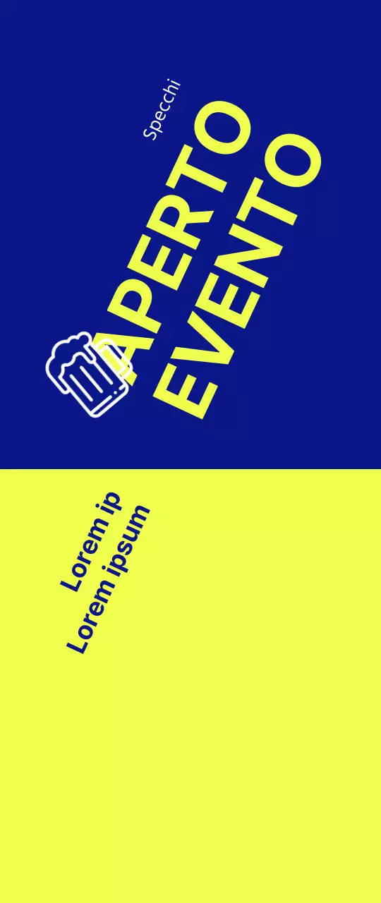 Un evento Hope Open guidato da un testo con un forte contrasto tra giallo e blu