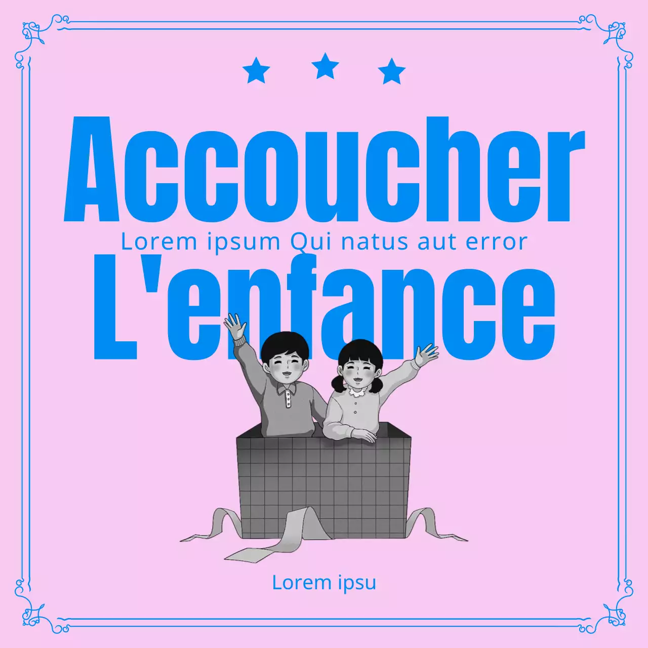 La politique démographique en rose et bleu CardNews