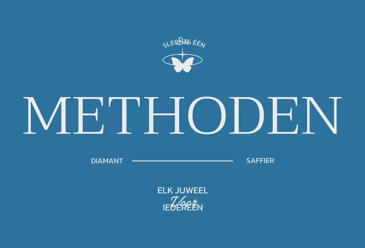 Een juwelenmerk met een rustgevend concept in blauw en grijs