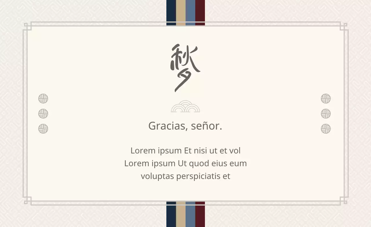 Una felicitación de Acción de Gracias en forma de sobre de color gris claro