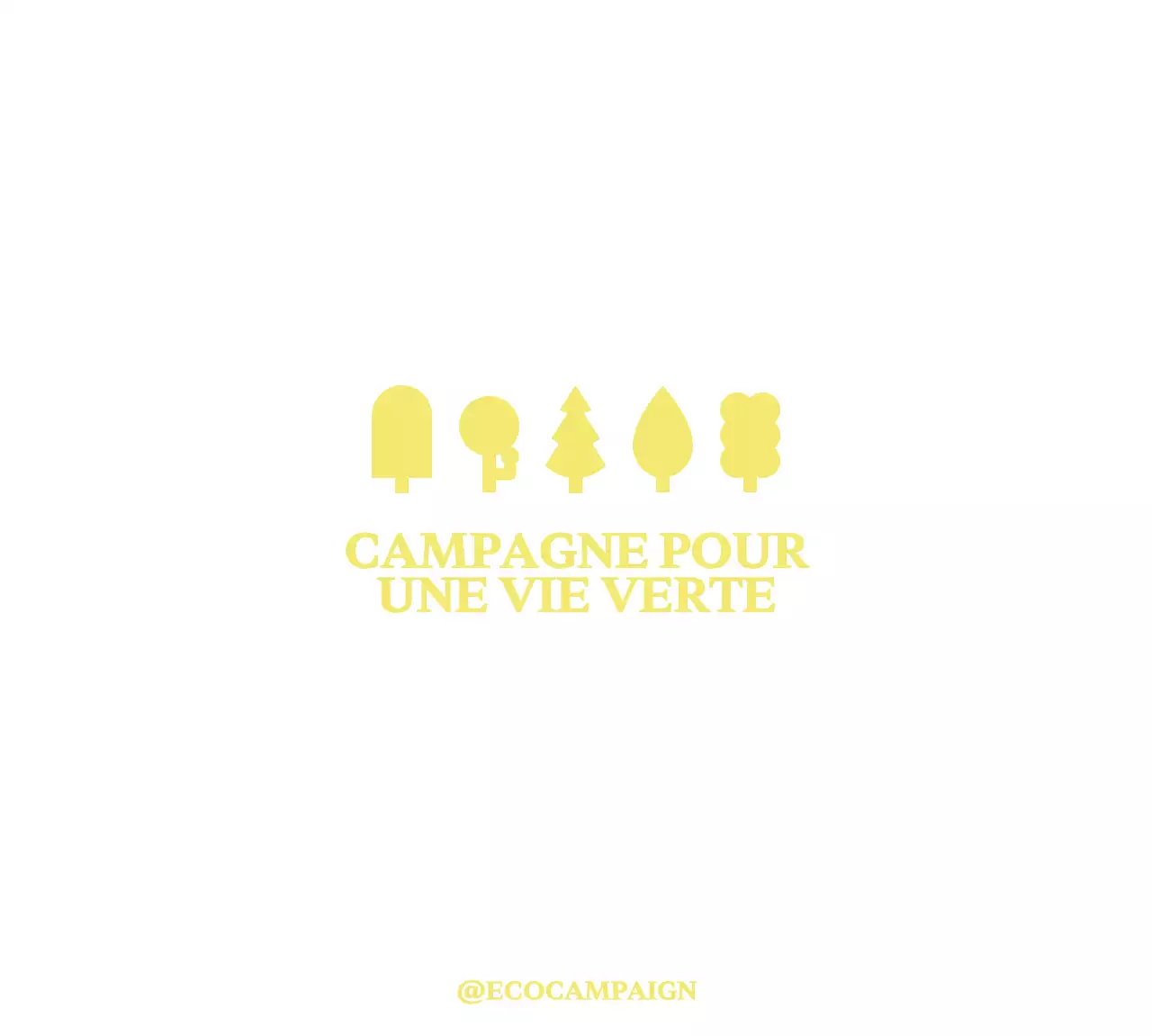 Illustration moderne et simple d'un arbre pour la promotion de la campagne Green Life