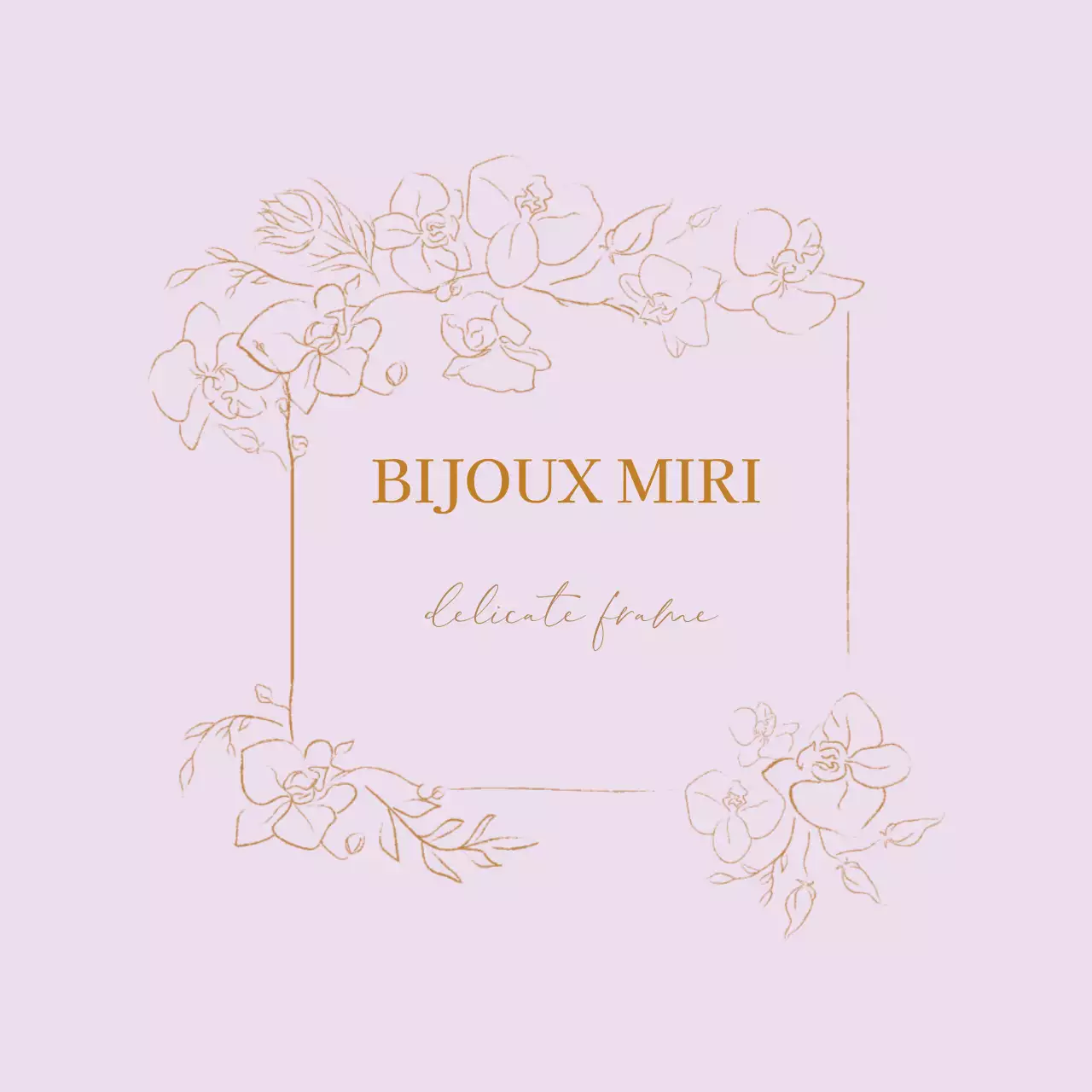 Étiquette illustrée rose clair beige pour accessoires de bijouterie