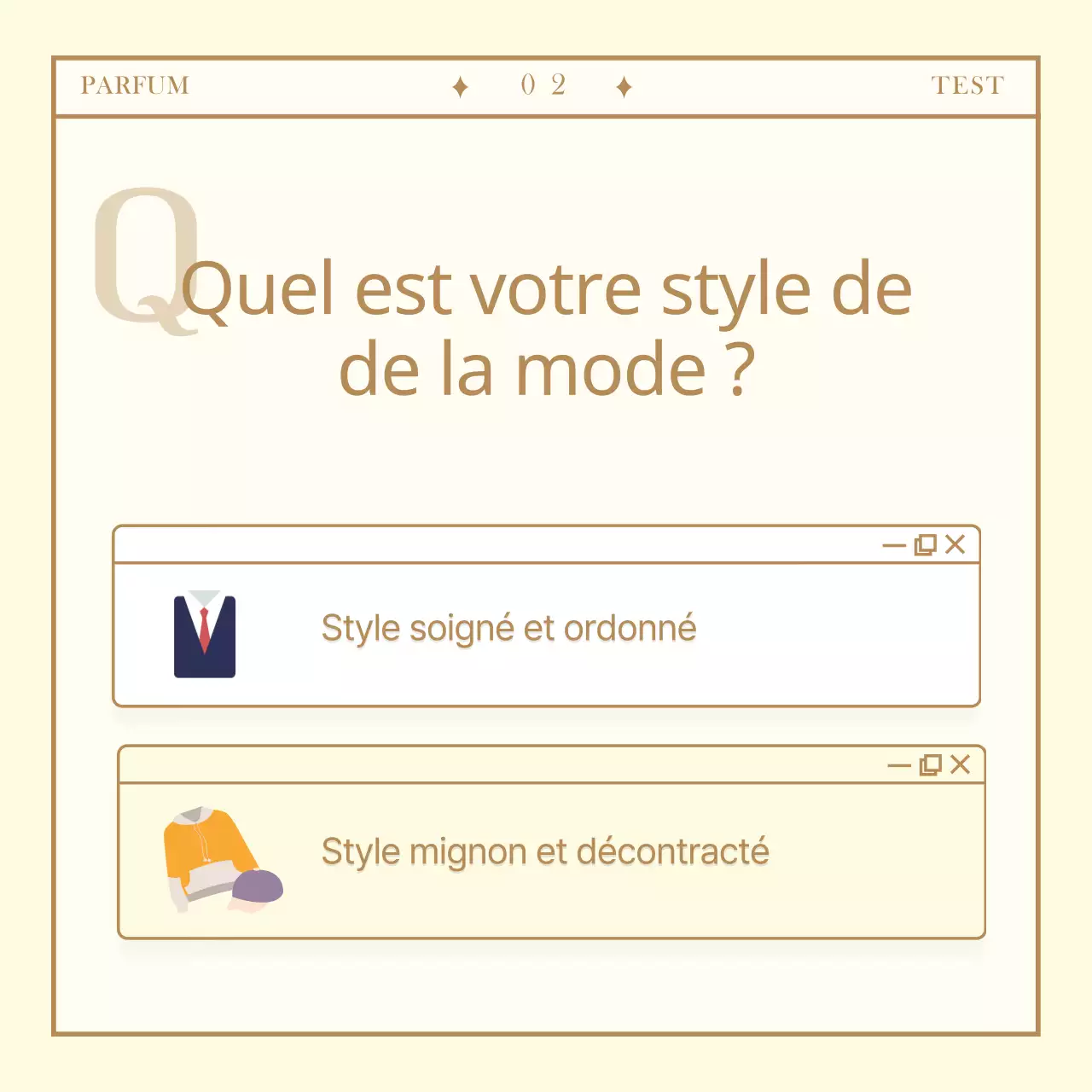 Carte de test de parfum simple et personnaliséeNews design