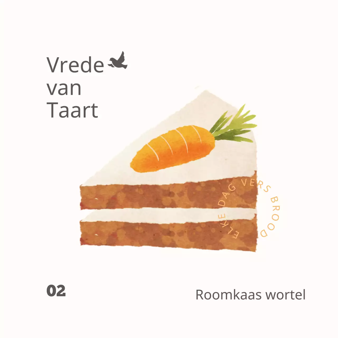 Geïllustreerde Wortel Dessert Stickers