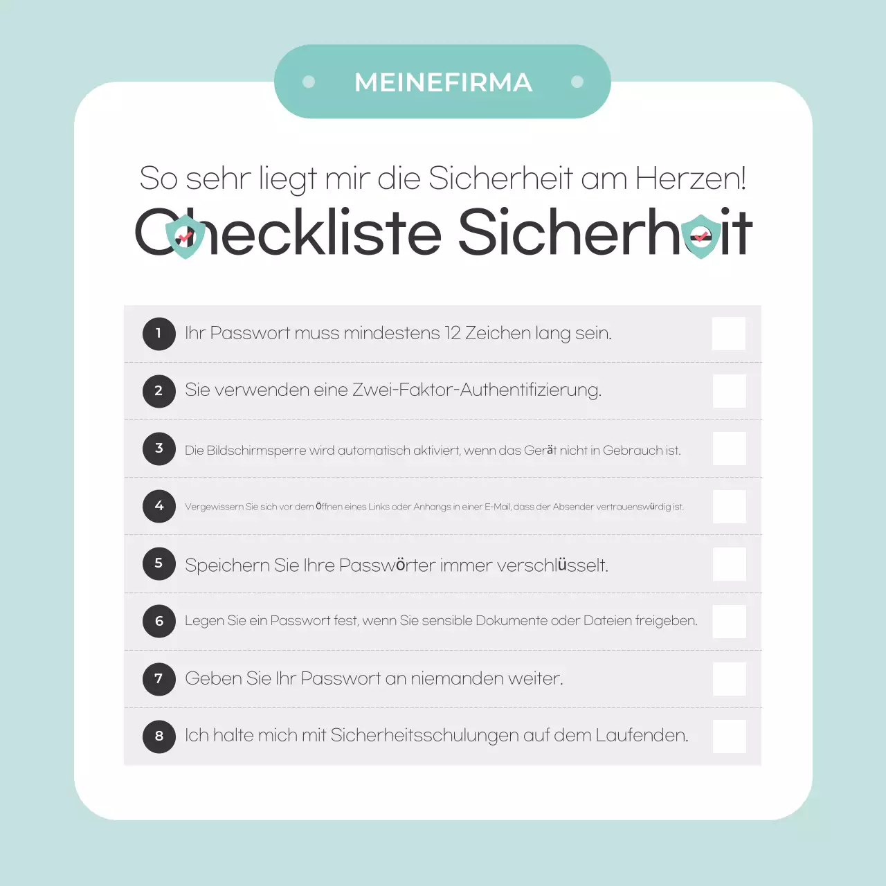 Mint Einfache Sicherheitstipps