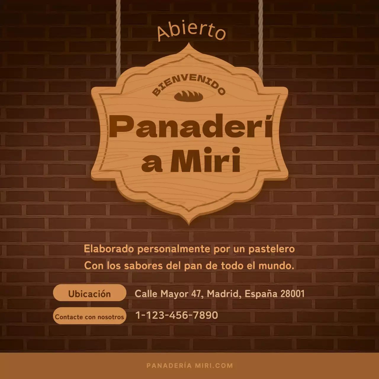 Conceptos de Brown's Bakery Viaje alrededor del mundo del pan