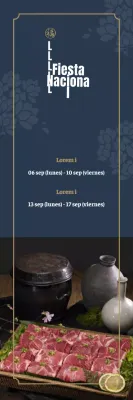 Banner de regalo Han Don Azul Marino Dorado