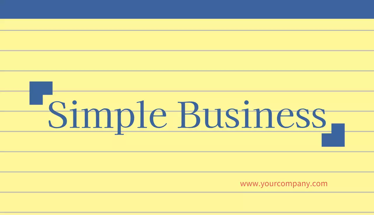 黄色 シンプル ビジネス 名刺