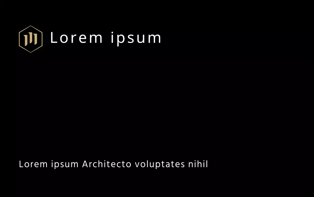 Werbung für eine Anwaltskanzlei mit einem luxuriösen Konzept mit einem Logo in Gold und Schwarz.