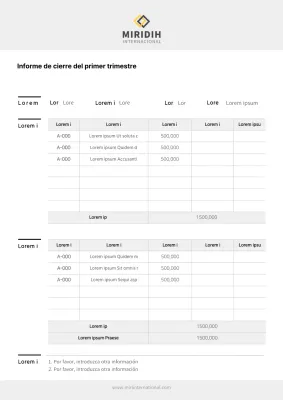 Logotipo sencillo Documentación del informe financiero Q1