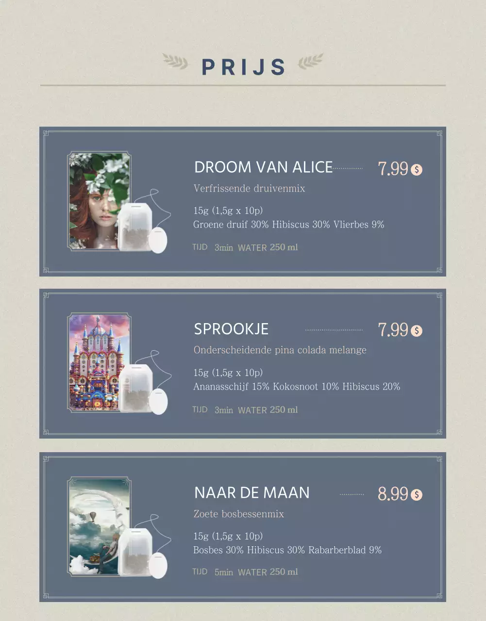 Gemengde thee details