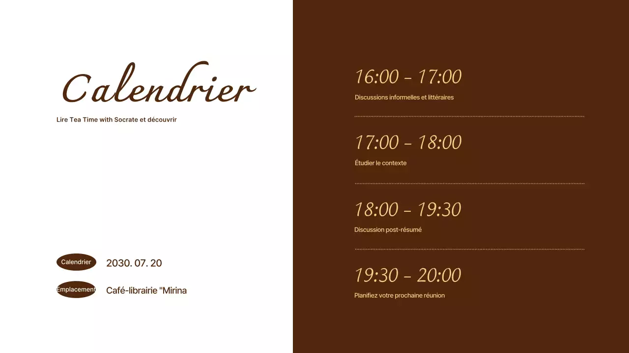 Club de lecture des sciences humaines en tons bruns