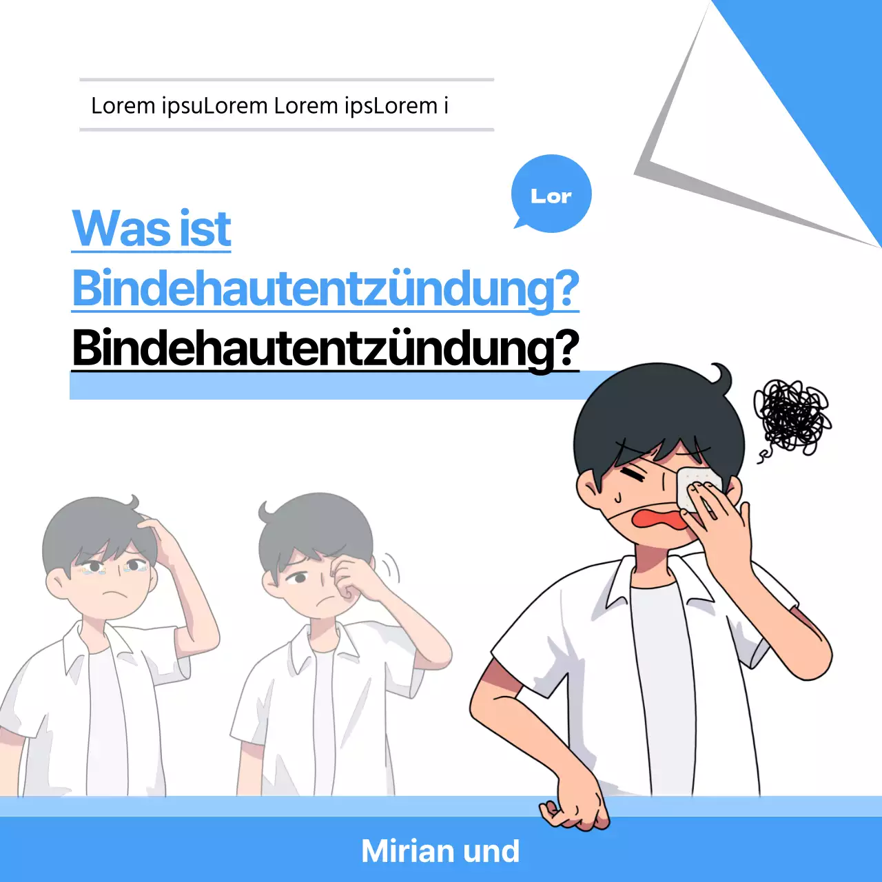 Blaue und weiße Bindehautentzündung CardNews