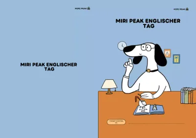 Eine hellblaue Anzeige für den englischen Sprachunterricht