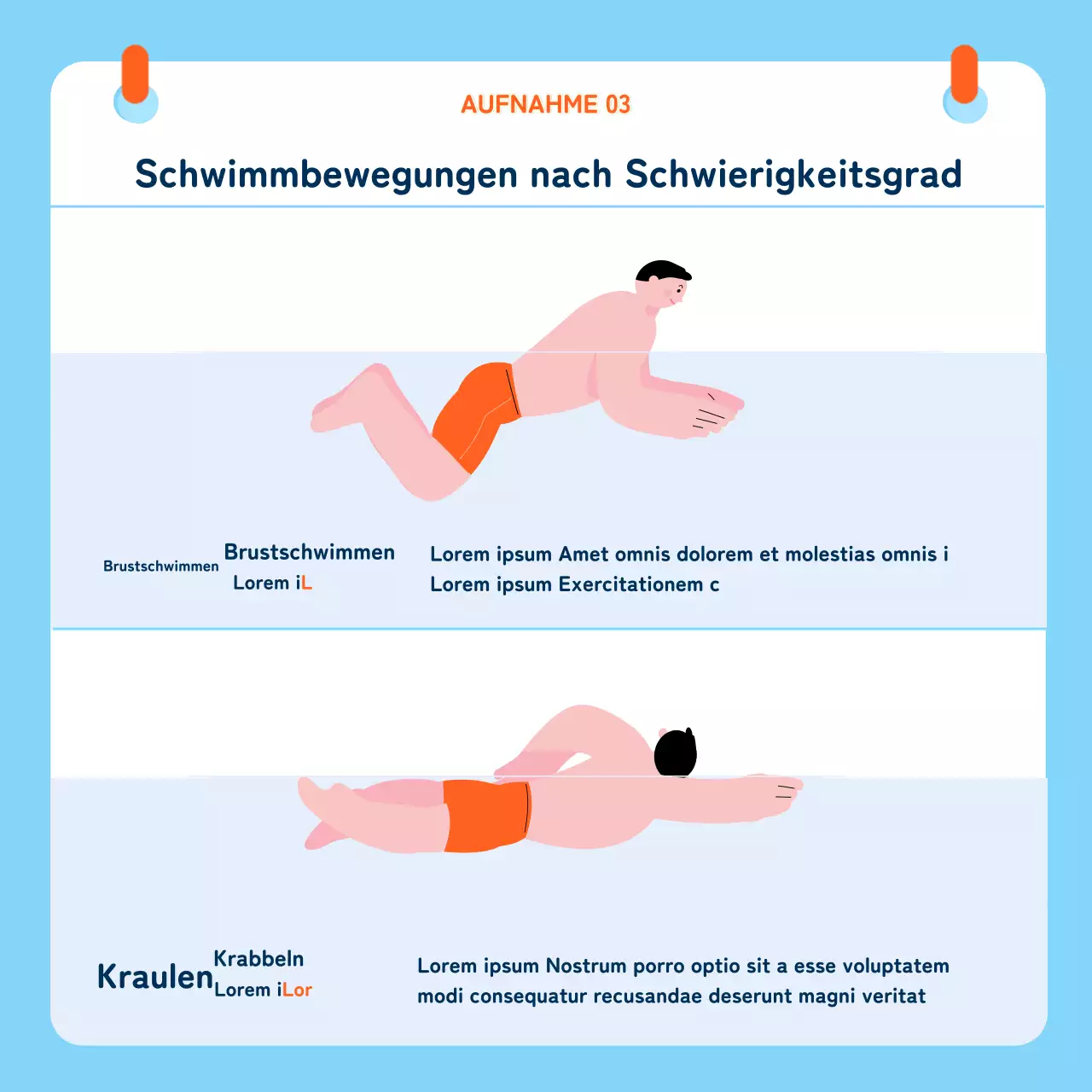 blau niedlich Schwimmen Illustration Schwimmen Klasse Schwimmen Lektionen Schwimmen Grundlagen Schwimmen cardnews