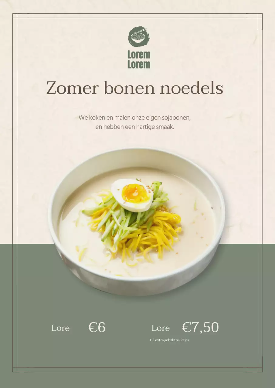 Zomerposter in gedempte kleuren