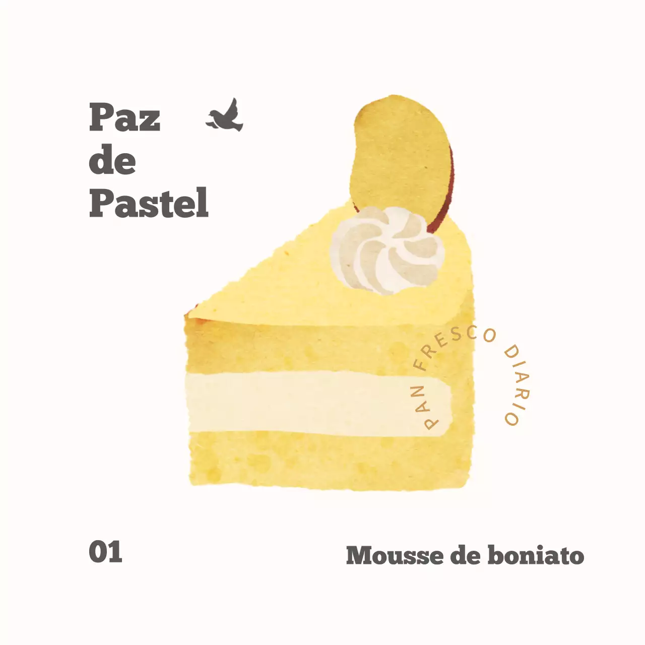 Pegatinas ilustradas de postres de boniato