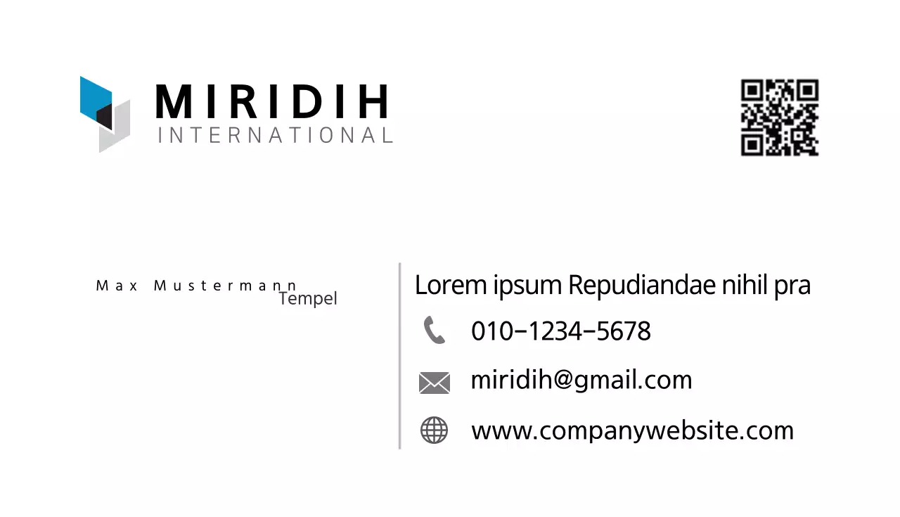 Einfache allgemeine Visitenkarte