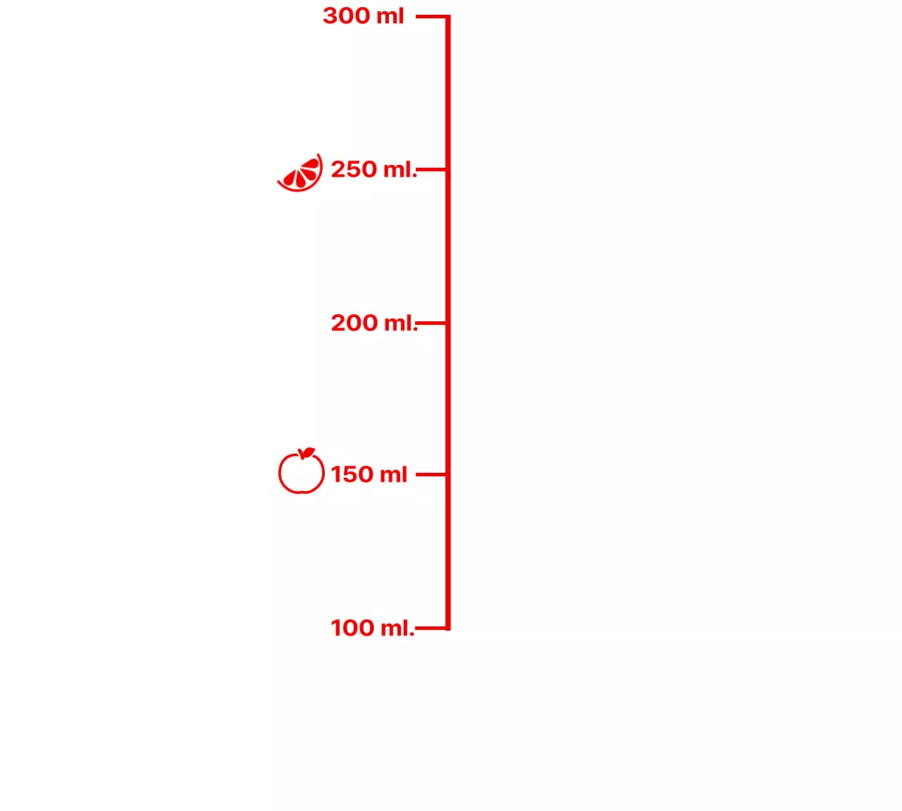 Una tienda de batidos con bonitas ilustraciones de fruta fresca en rojo