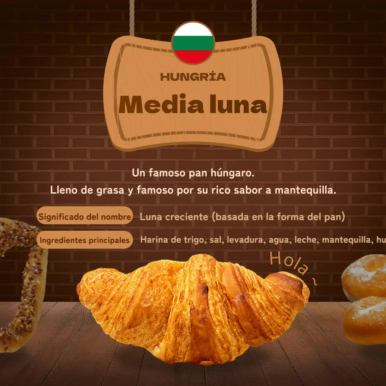 Conceptos de Brown's Bakery Viaje alrededor del mundo del pan