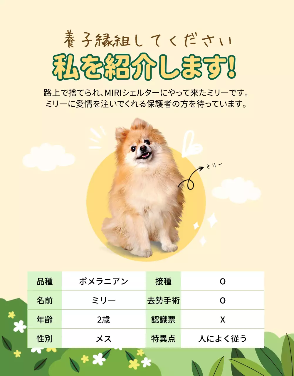 緑 かわいい ペット ポスター 詳細ページ