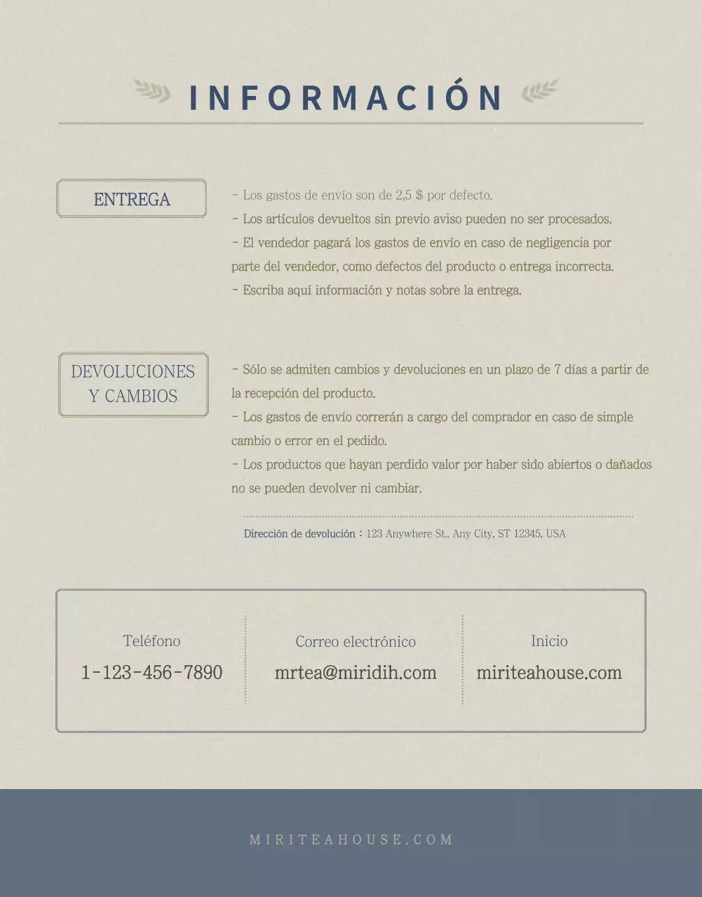 Detalles del té mezclado