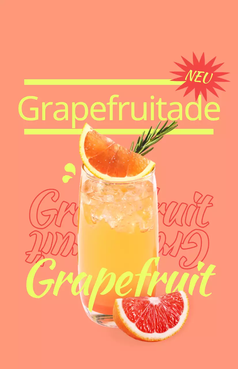 Bewerben Sie Ihr Café-Menü mit farbenfrohen, illustrierten Getränkebildern und Texten