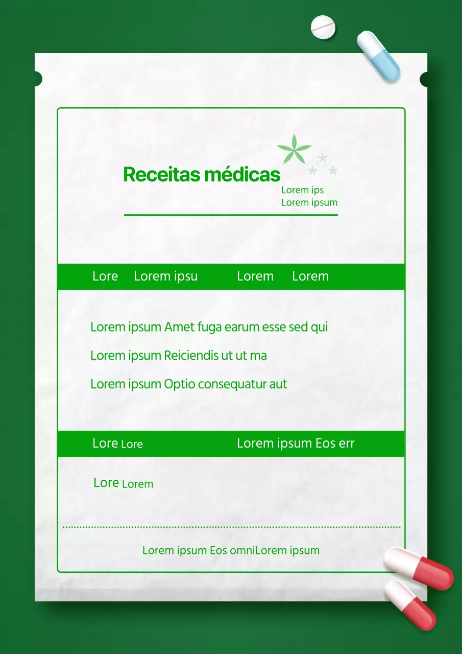 Lista de controlo Corona Blue com conceito de prescrição verde