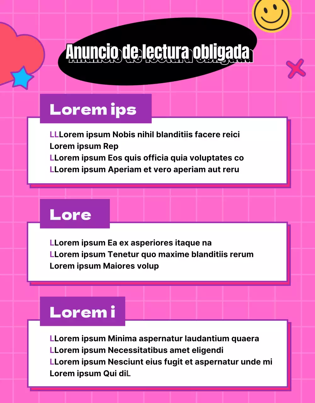 Random Box Event escrito en una pizarra rosa