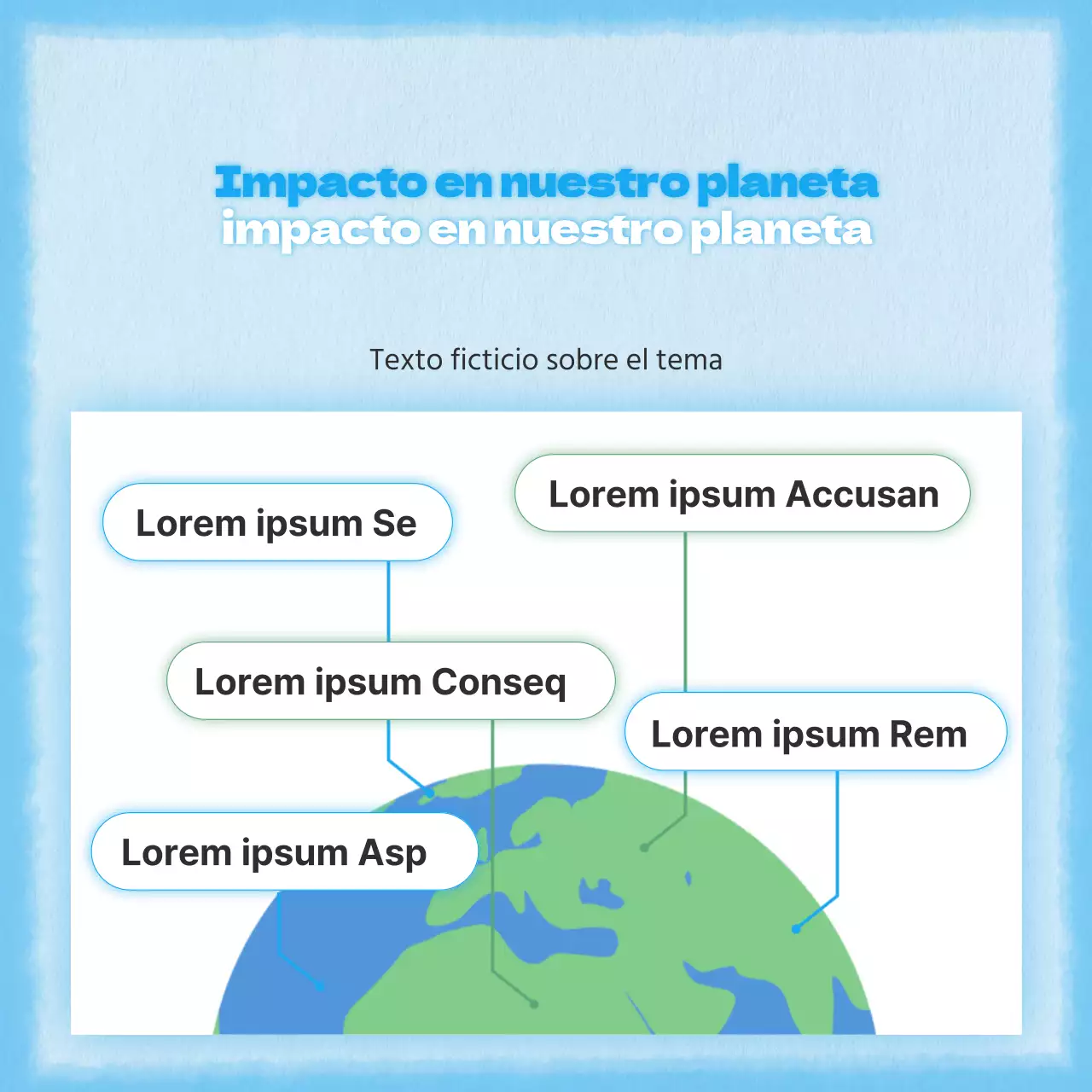Un concepto sencillo y bonito en azul para el puesto de información sobre el clima