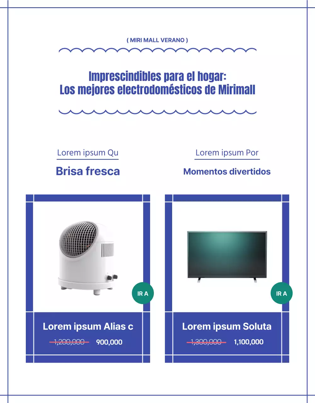 Una exposición estival que pone de relieve las líneas sencillas del azul.