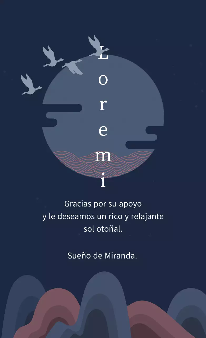 Lujoso agradecimiento Chuseok azul marino