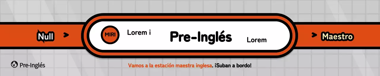 Promoción del concepto de metro escuela en gris y rojo