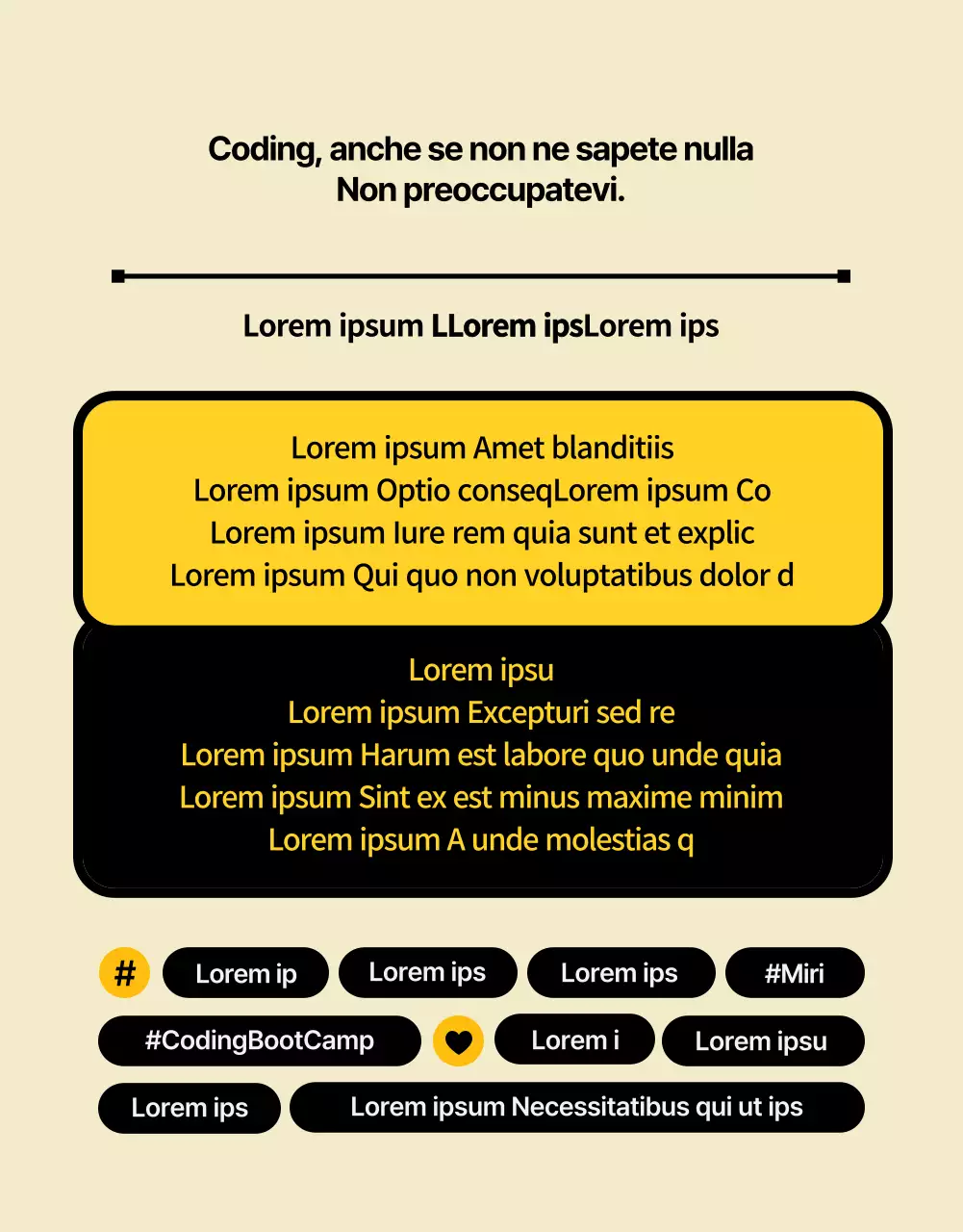Educazione al coding carina e divertente in nero e giallo (altro)