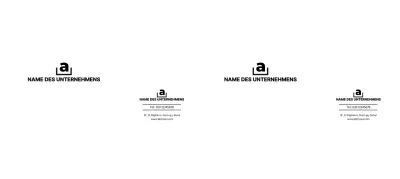 Werbe- und Informationsankündigungen in Form eines sauberen Firmenlogos