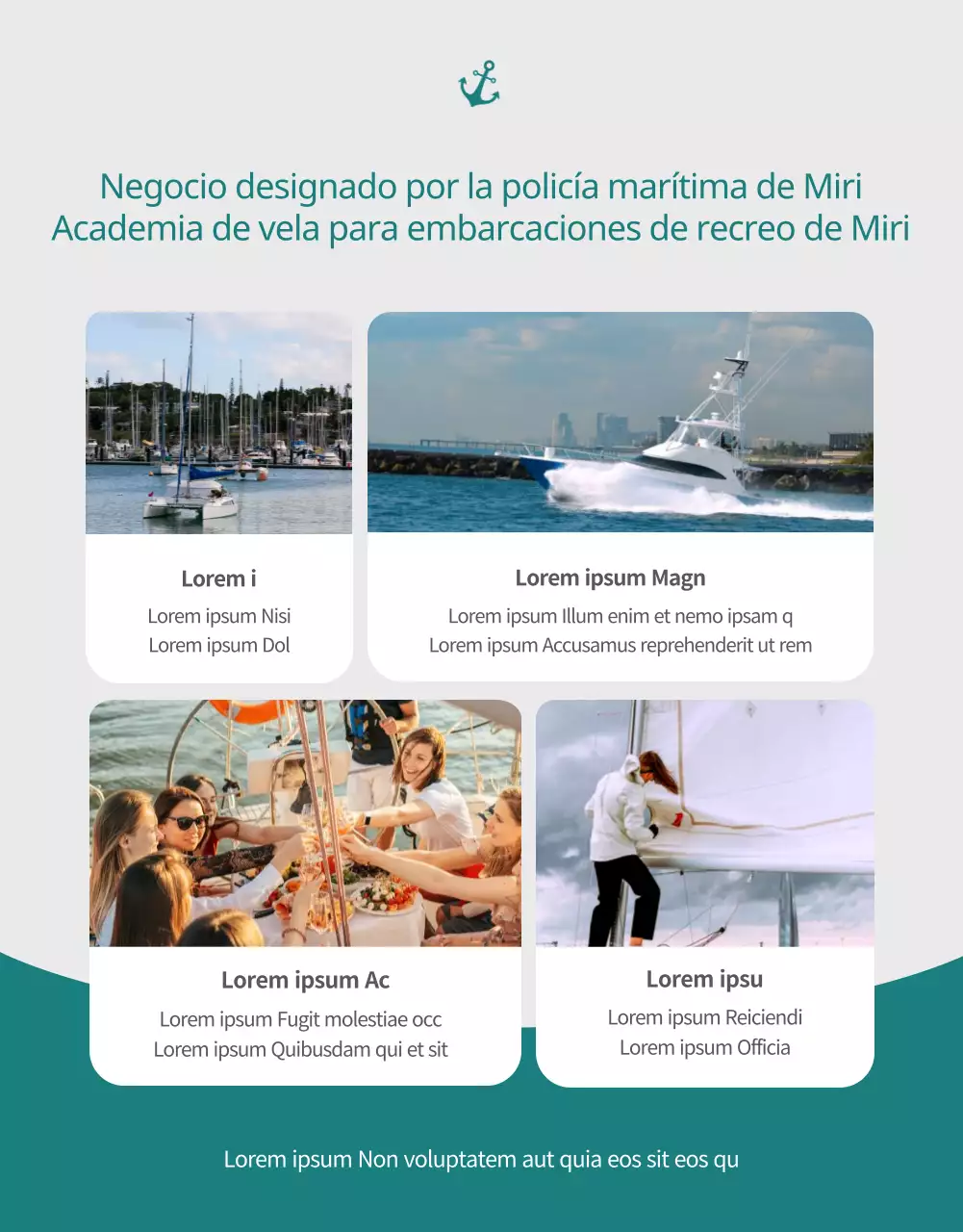 Guía de reserva de una licencia de navegación sencilla en azul claro y verde