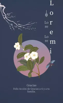 Lujosas felicitaciones de Acción de Gracias en azul marino y rosa intenso