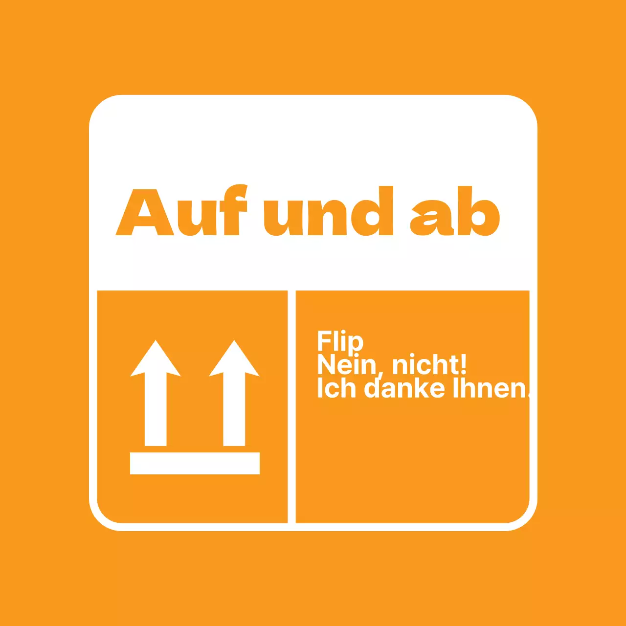 Warnaufkleber oben und unten