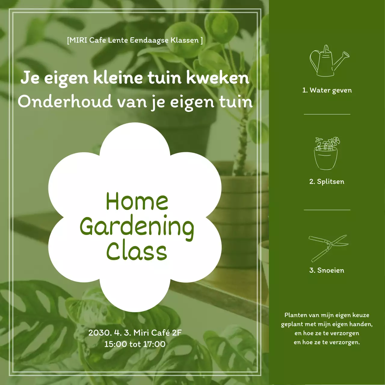 Lente in groene kleuren (Arbor Day) Thuis tuinieren eendaagse cursus Thumbnail