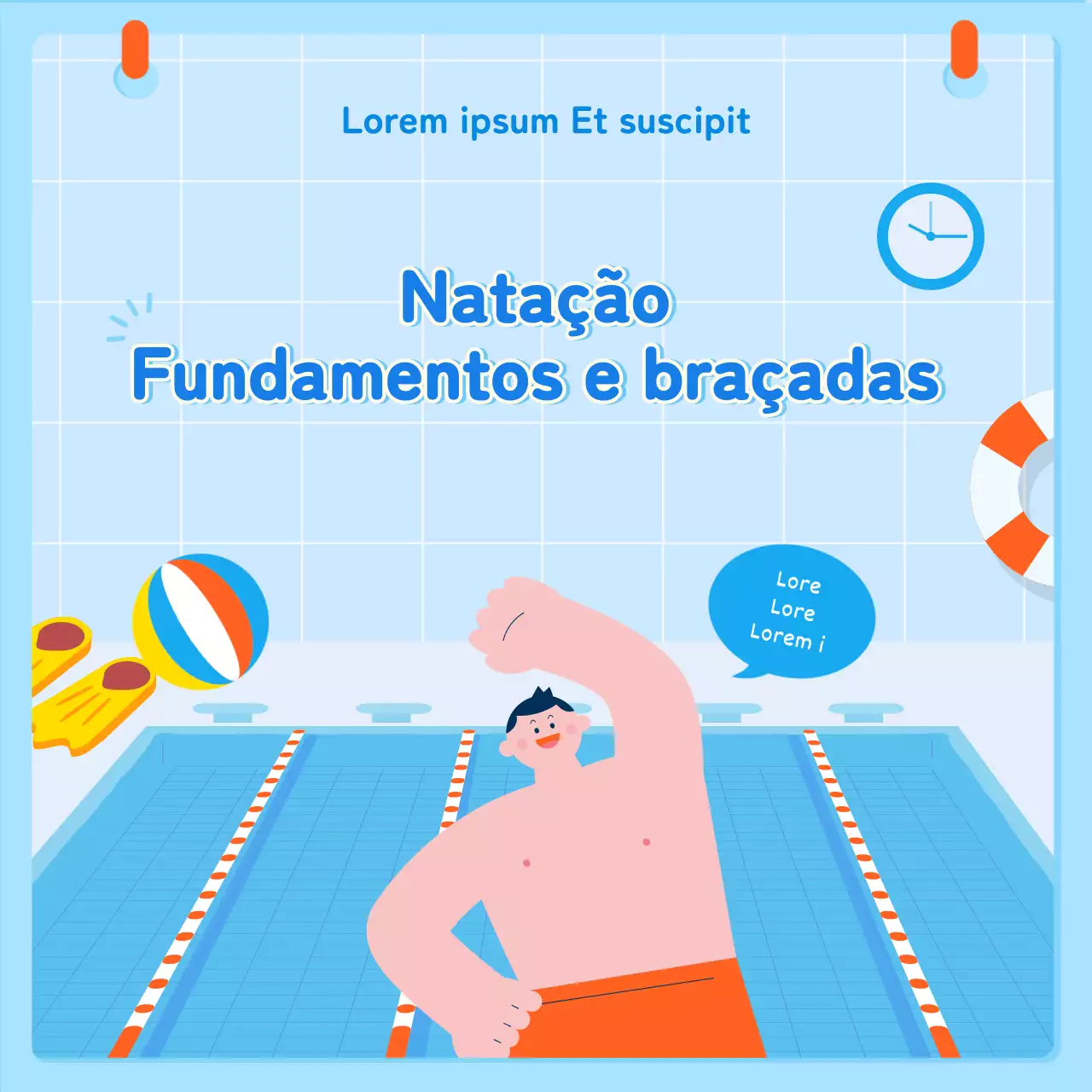 azul giro natação ilustração aula de natação aulas de natação noções básicas de natação cartão de visita