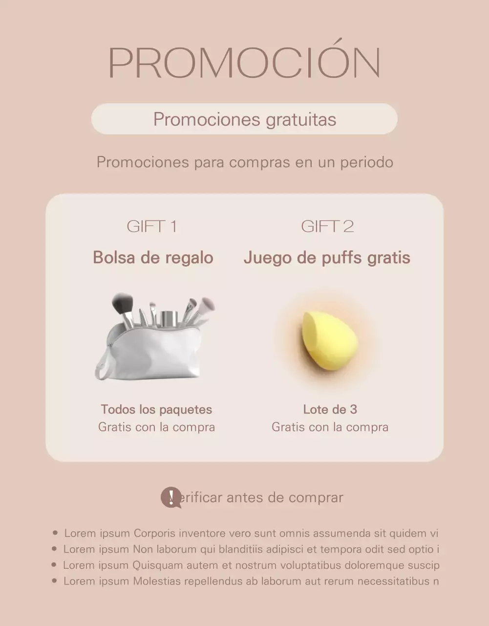 Pinceles de marketing con fondo marrón claro